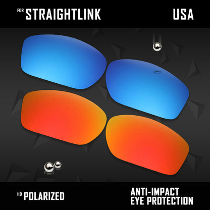 Anti Scratch Polarized Replacement Lenses for-Oakley Straightlink OO9331 Options