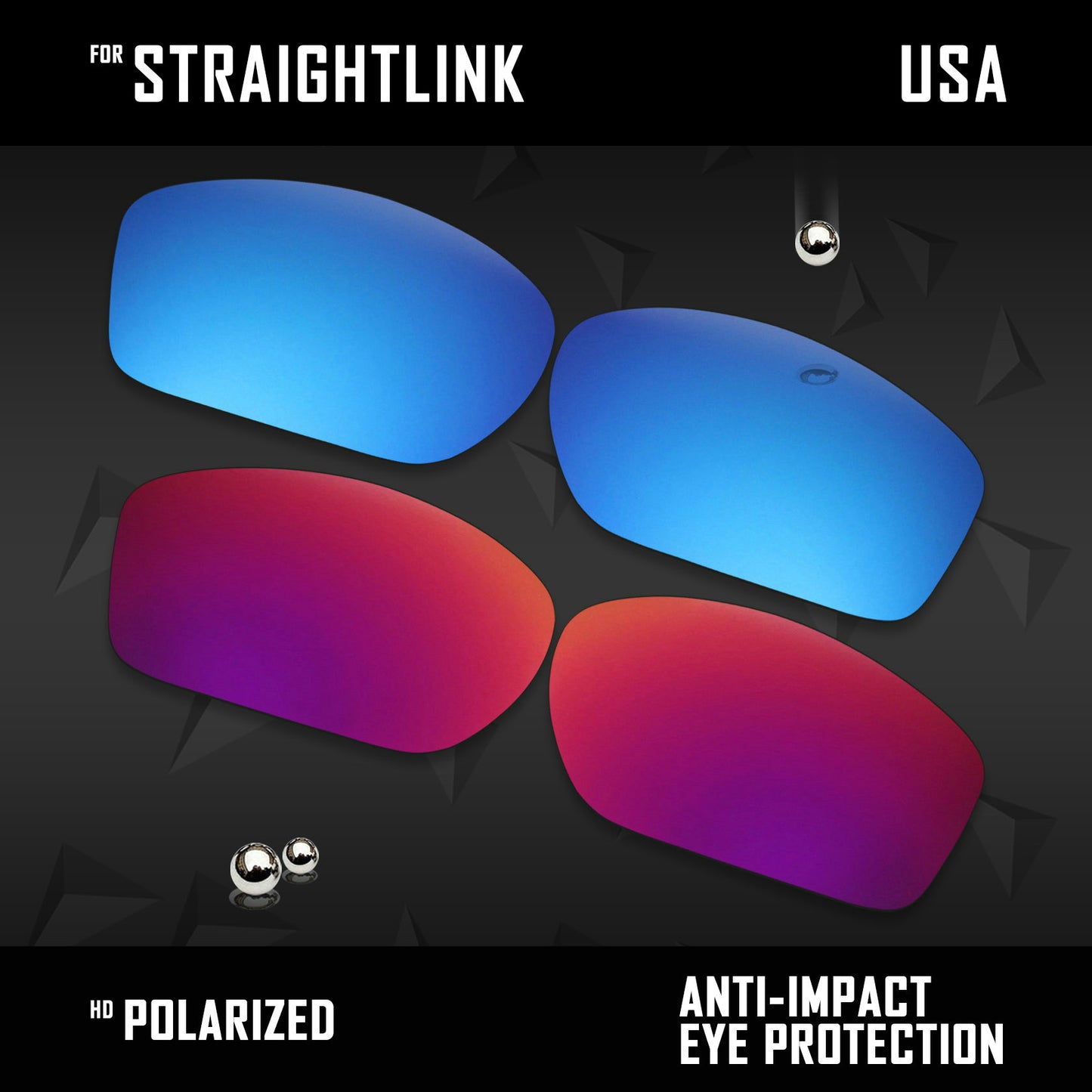 Anti Scratch Polarized Replacement Lenses for-Oakley Straightlink OO9331 Options