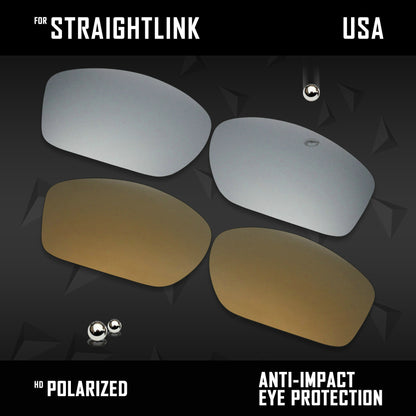 Anti Scratch Polarized Replacement Lenses for-Oakley Straightlink OO9331 Options