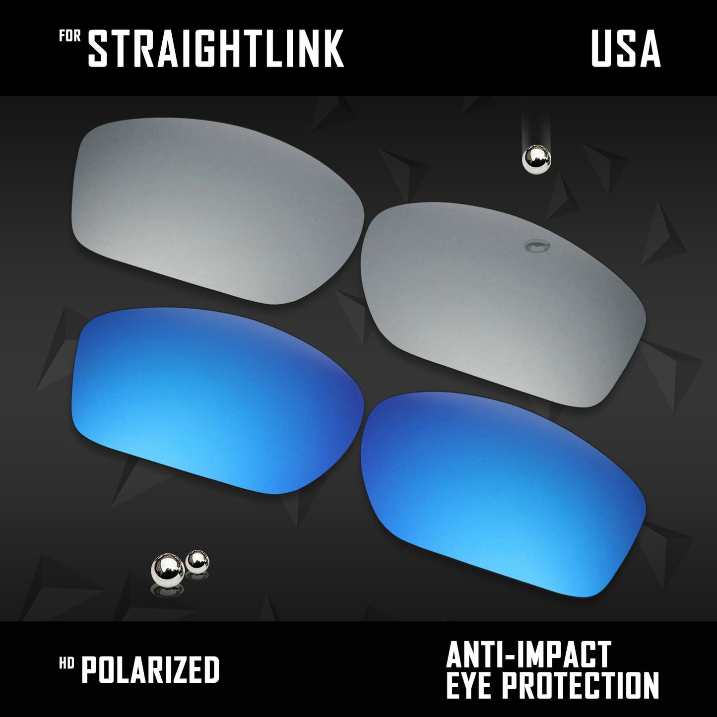 Anti Scratch Polarized Replacement Lenses for-Oakley Straightlink OO9331 Options