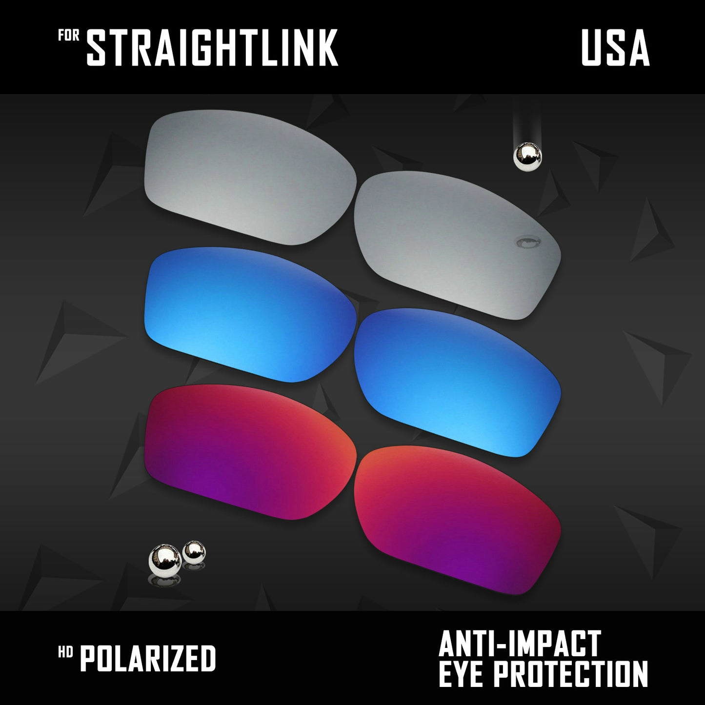 Anti Scratch Polarized Replacement Lenses for-Oakley Straightlink OO9331 Options
