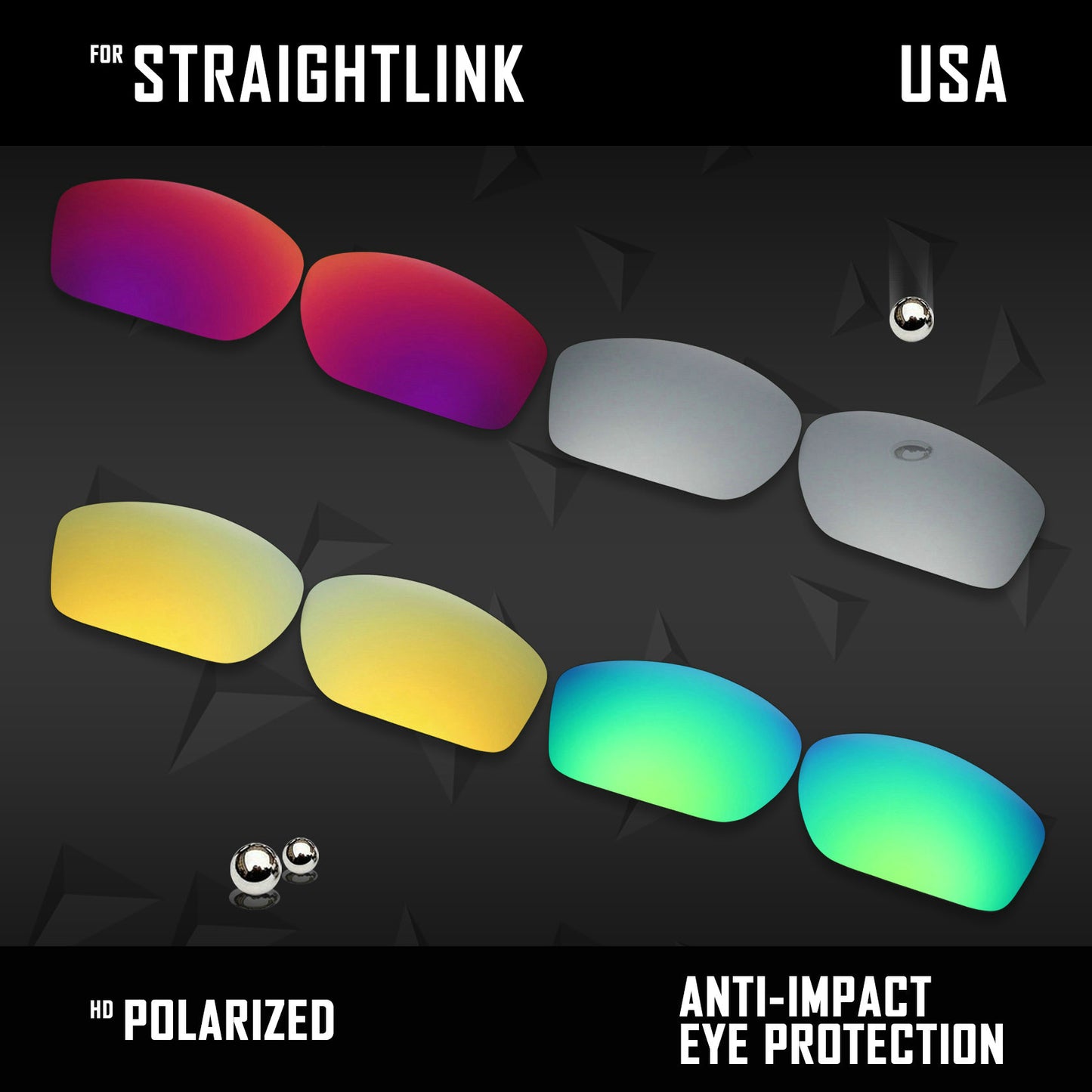 Anti Scratch Polarized Replacement Lenses for-Oakley Straightlink OO9331 Options