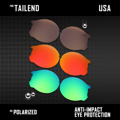 Anti Scratch Polarized Replacement Lenses for-Oakley Tailend OO4088 Options