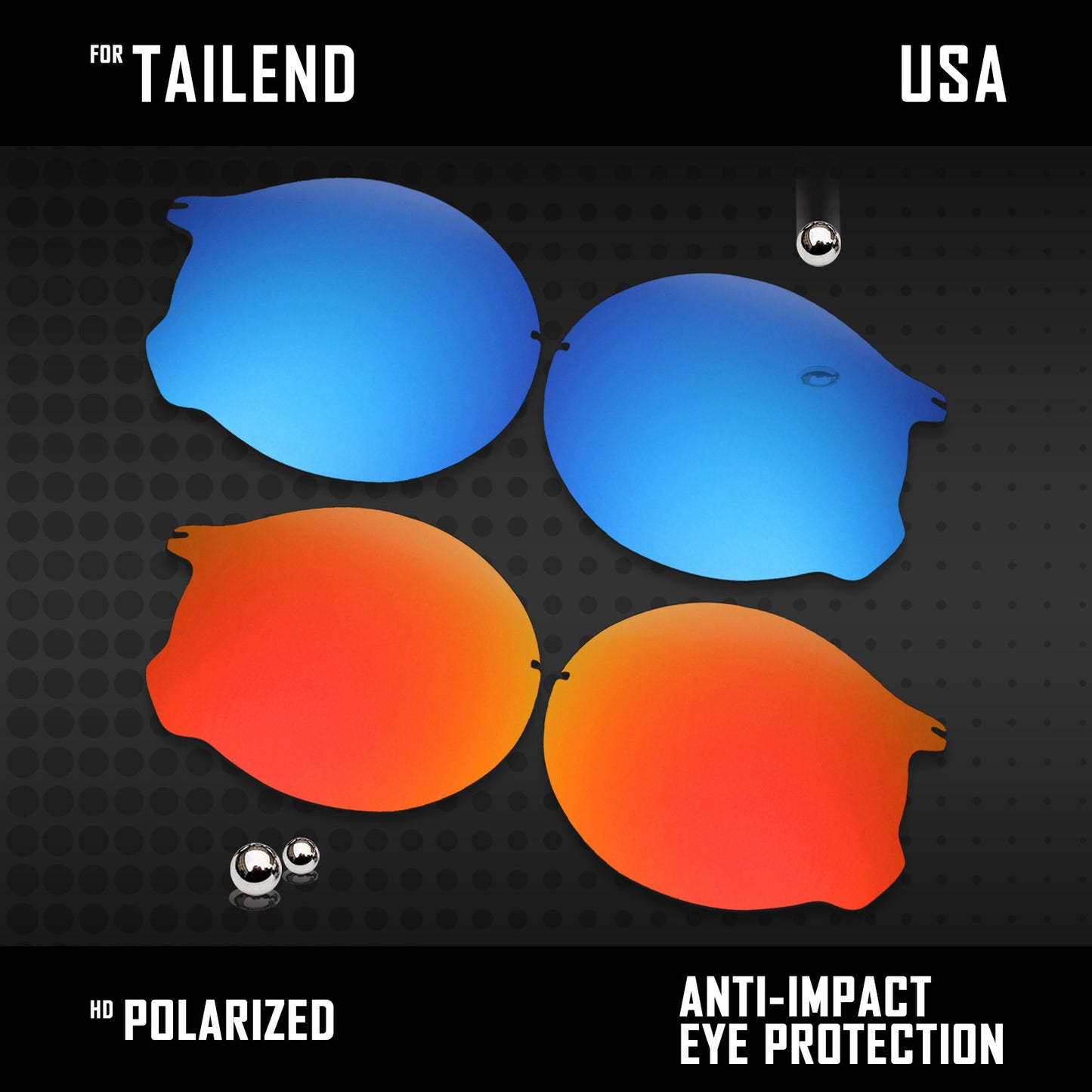 Anti Scratch Polarized Replacement Lenses for-Oakley Tailend OO4088 Options