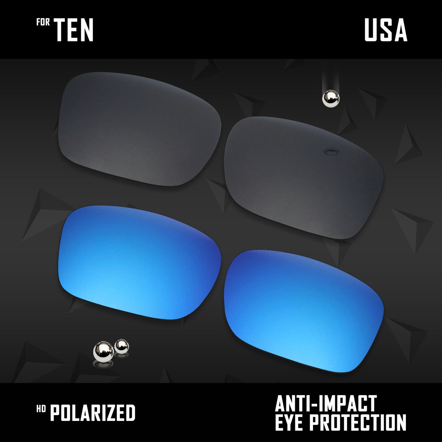 Anti Scratch Polarized Replacement Lenses for-Oakley Ten X OO9128 Options