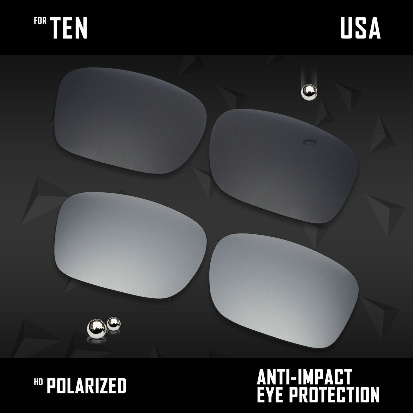 Anti Scratch Polarized Replacement Lenses for-Oakley Ten X OO9128 Options