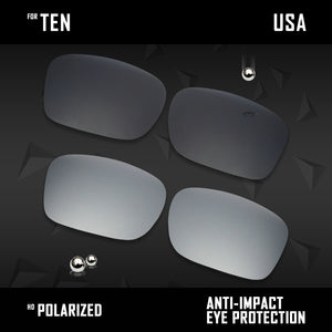 Anti Scratch Polarized Replacement Lenses for-Oakley Ten X OO9128 Options