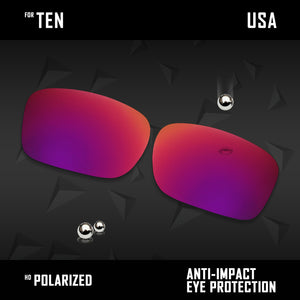 Anti Scratch Polarized Replacement Lenses for-Oakley Ten X OO9128 Options