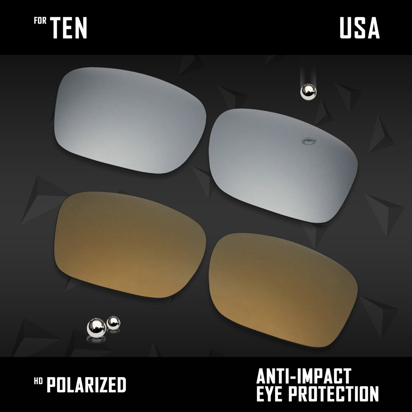 Anti Scratch Polarized Replacement Lenses for-Oakley Ten X OO9128 Options