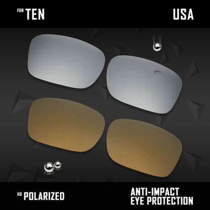 Anti Scratch Polarized Replacement Lenses for-Oakley Ten X OO9128 Options