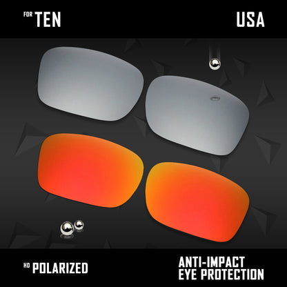 Anti Scratch Polarized Replacement Lenses for-Oakley Ten X OO9128 Options