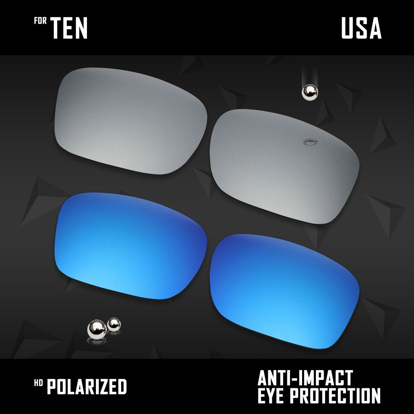 Anti Scratch Polarized Replacement Lenses for-Oakley Ten X OO9128 Options