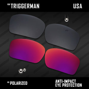 Anti Scratch Polarized Replacement Lenses for-Oakley Triggerman OO9266 Options