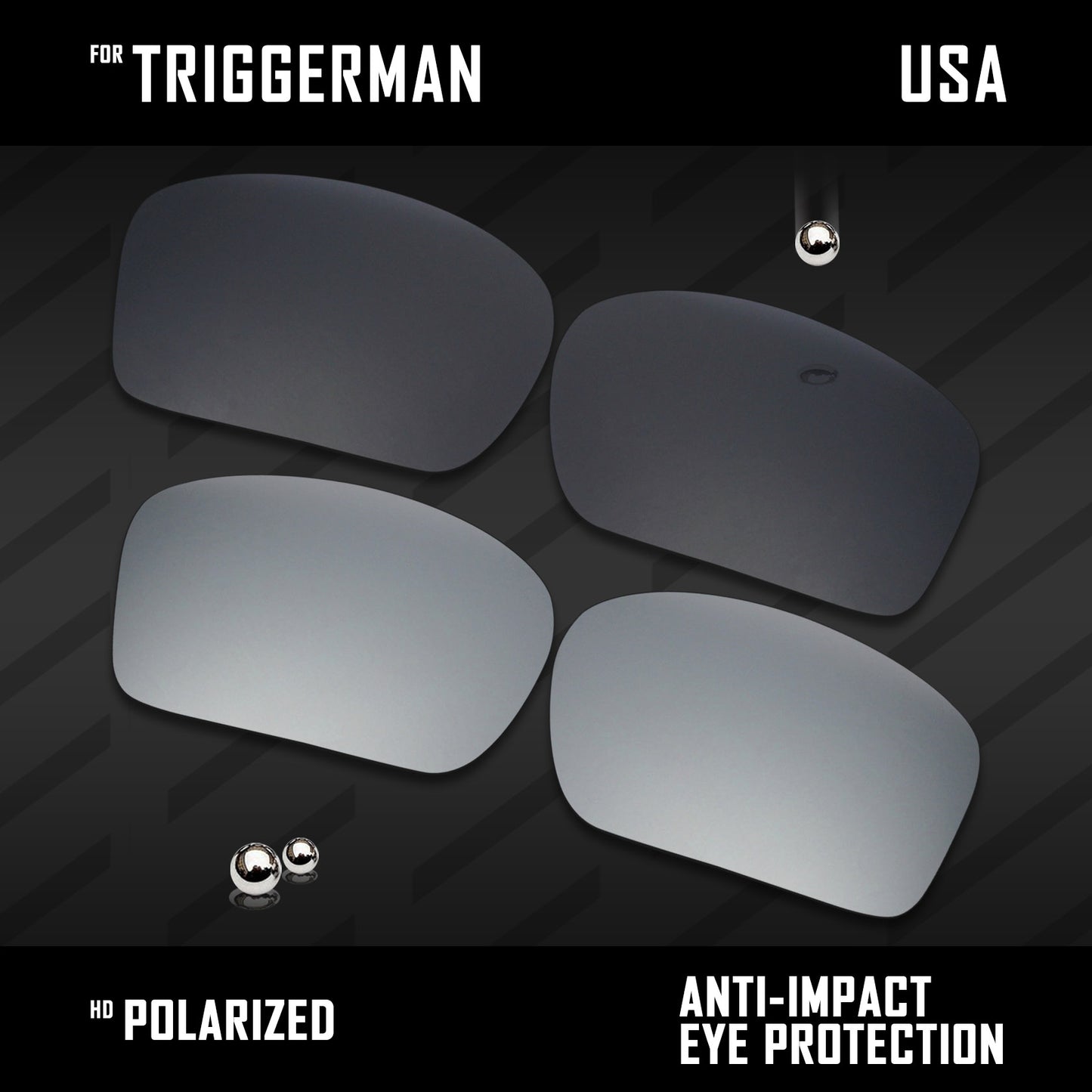 Anti Scratch Polarized Replacement Lenses for-Oakley Triggerman OO9266 Options
