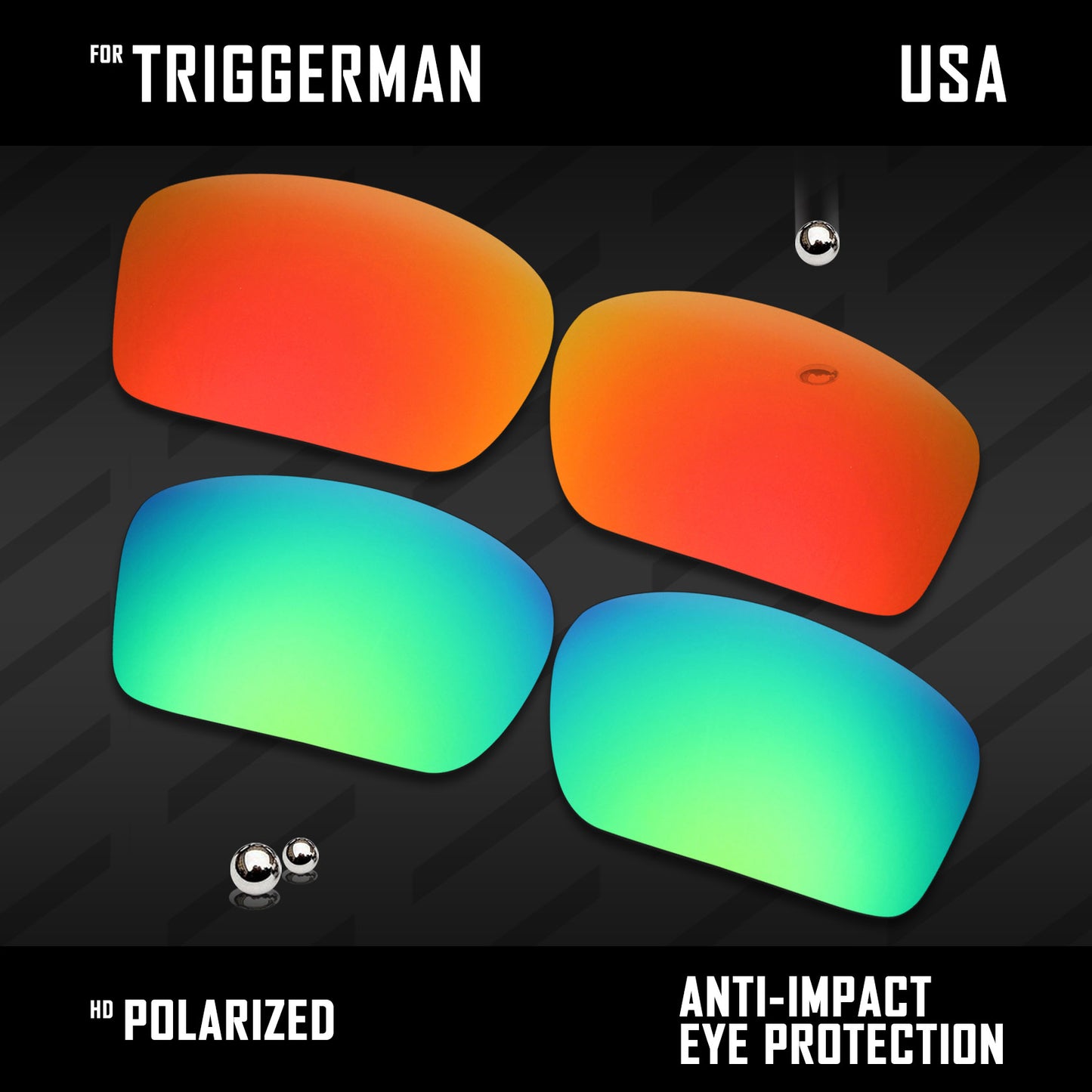 Anti Scratch Polarized Replacement Lenses for-Oakley Triggerman OO9266 Options