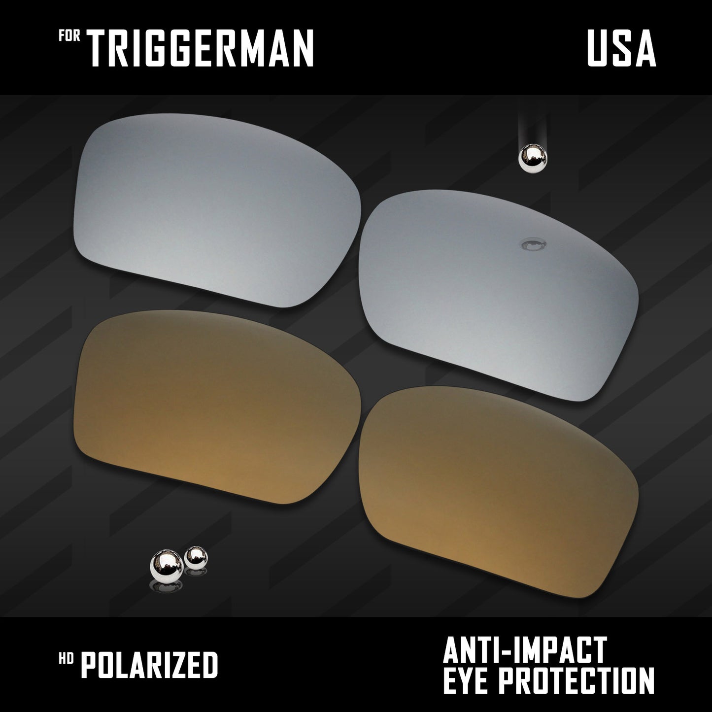 Anti Scratch Polarized Replacement Lenses for-Oakley Triggerman OO9266 Options