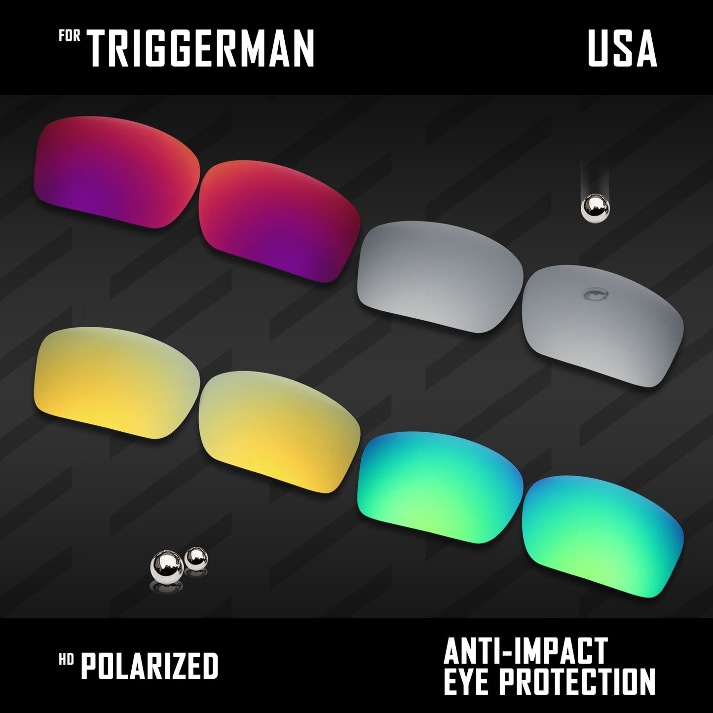 Anti Scratch Polarized Replacement Lenses for-Oakley Triggerman OO9266 Options