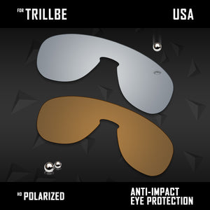 Anti Scratch Polarized Replacement Lenses for-Oakley Trillbe OO9318 Options