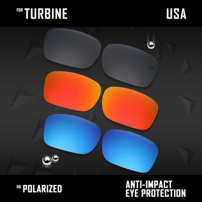 Anti Scratch Polarized Replacement Lenses for-Oakley Turbine OO9380 Options