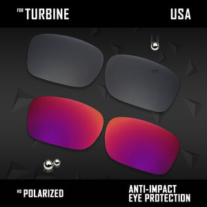 Anti Scratch Polarized Replacement Lenses for-Oakley Turbine OO9380 Options