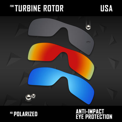Anti Scratch Polarized Replacement Lenses for-Oakley Turbine Rotor OO9307 Opt