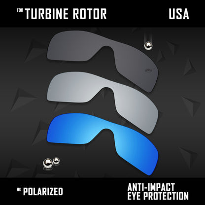Anti Scratch Polarized Replacement Lenses for-Oakley Turbine Rotor OO9307 Opt