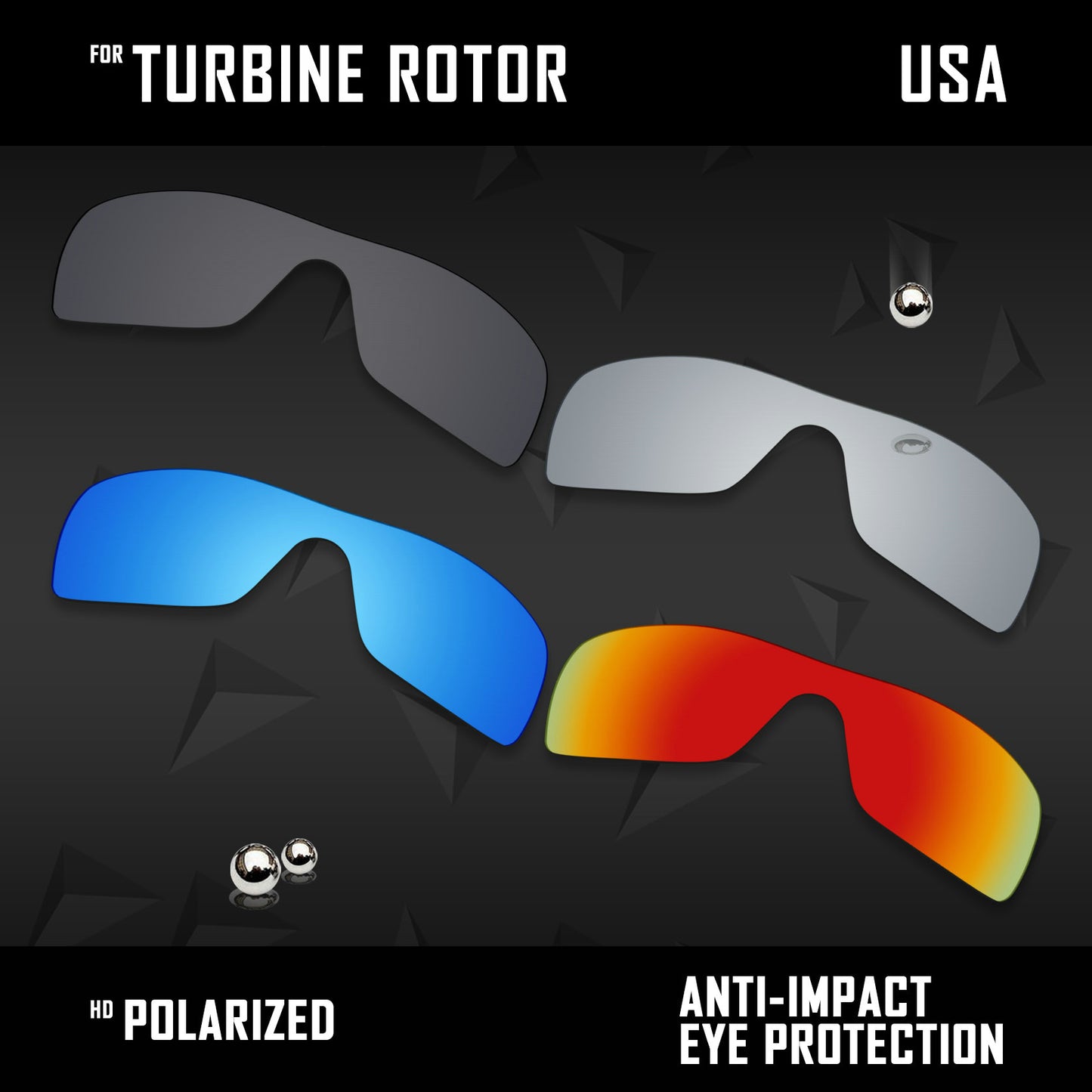 Anti Scratch Polarized Replacement Lenses for-Oakley Turbine Rotor OO9307 Opt