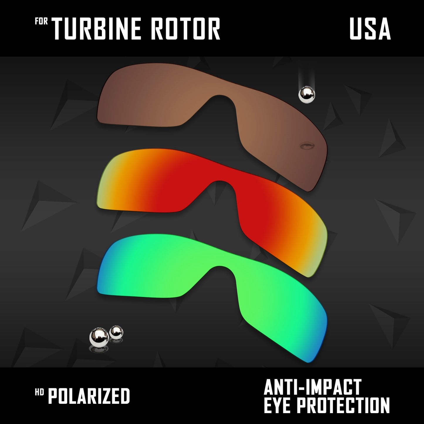 Anti Scratch Polarized Replacement Lenses for-Oakley Turbine Rotor OO9307 Opt