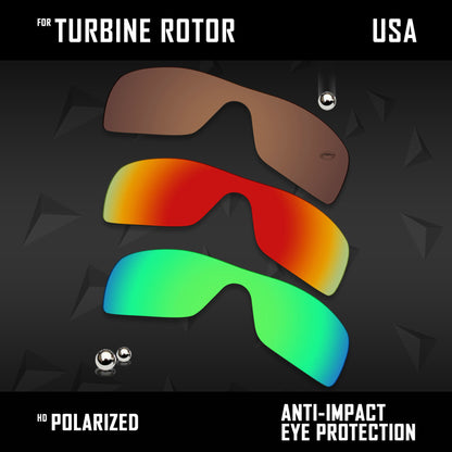 Anti Scratch Polarized Replacement Lenses for-Oakley Turbine Rotor OO9307 Opt