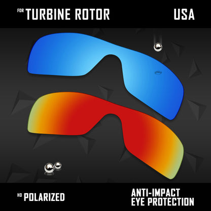 Anti Scratch Polarized Replacement Lenses for-Oakley Turbine Rotor OO9307 Opt