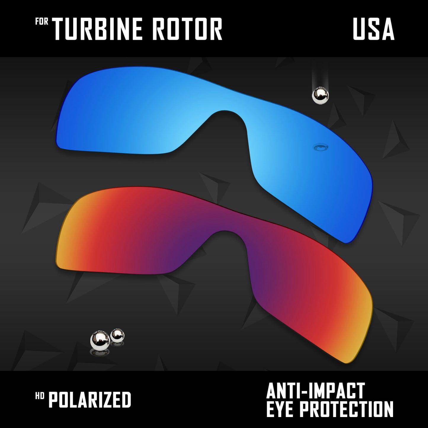 Anti Scratch Polarized Replacement Lenses for-Oakley Turbine Rotor OO9307 Opt