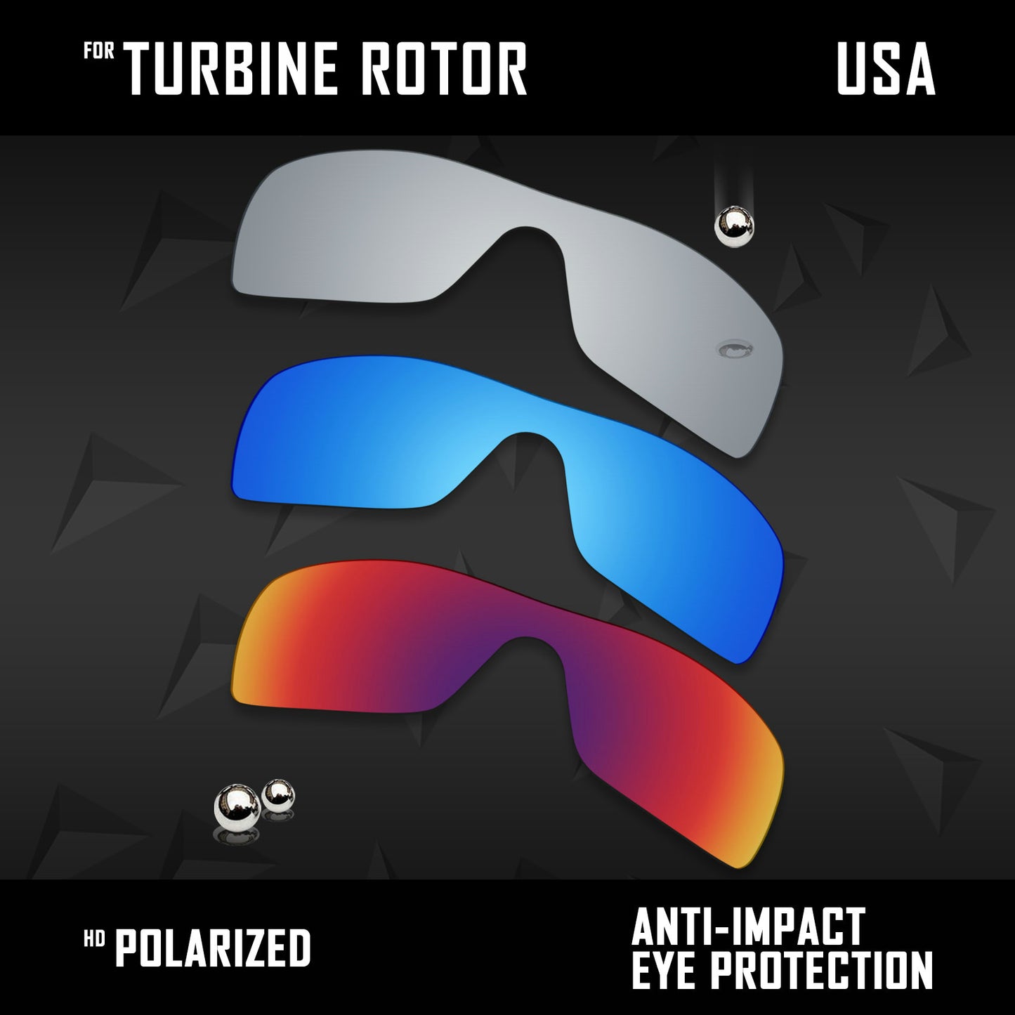 Anti Scratch Polarized Replacement Lenses for-Oakley Turbine Rotor OO9307 Opt
