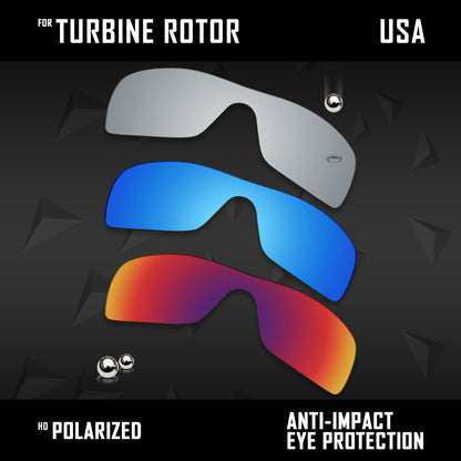 Anti Scratch Polarized Replacement Lenses for-Oakley Turbine Rotor OO9307 Opt
