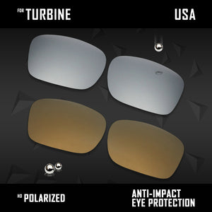 Anti Scratch Polarized Replacement Lenses for-Oakley Turbine OO9380 Options