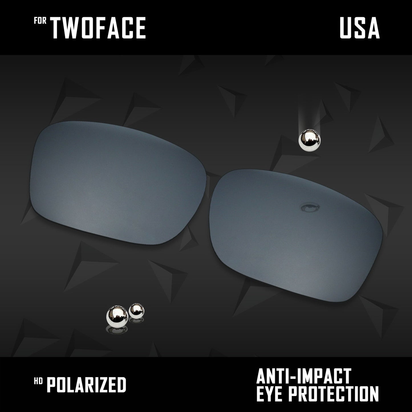 Anti Scratch Polarized Replacement Lenses for-Oakley TwoFace OO9189 Options