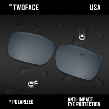 Anti Scratch Polarized Replacement Lenses for-Oakley TwoFace OO9189 Options
