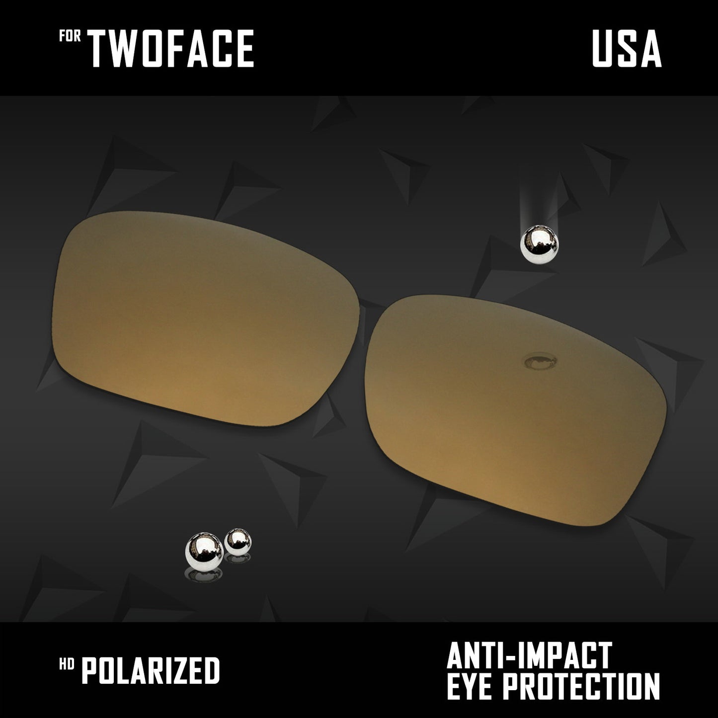 Anti Scratch Polarized Replacement Lenses for-Oakley TwoFace OO9189 Options