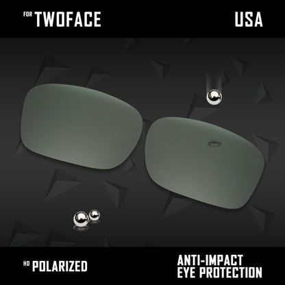 Anti Scratch Polarized Replacement Lenses for-Oakley TwoFace OO9189 Options