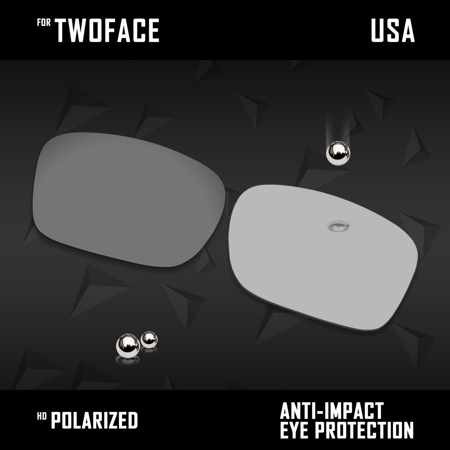 Anti Scratch Polarized Replacement Lenses for-Oakley TwoFace OO9189 Options