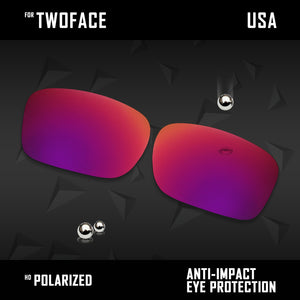 Anti Scratch Polarized Replacement Lenses for-Oakley TwoFace OO9189 Options