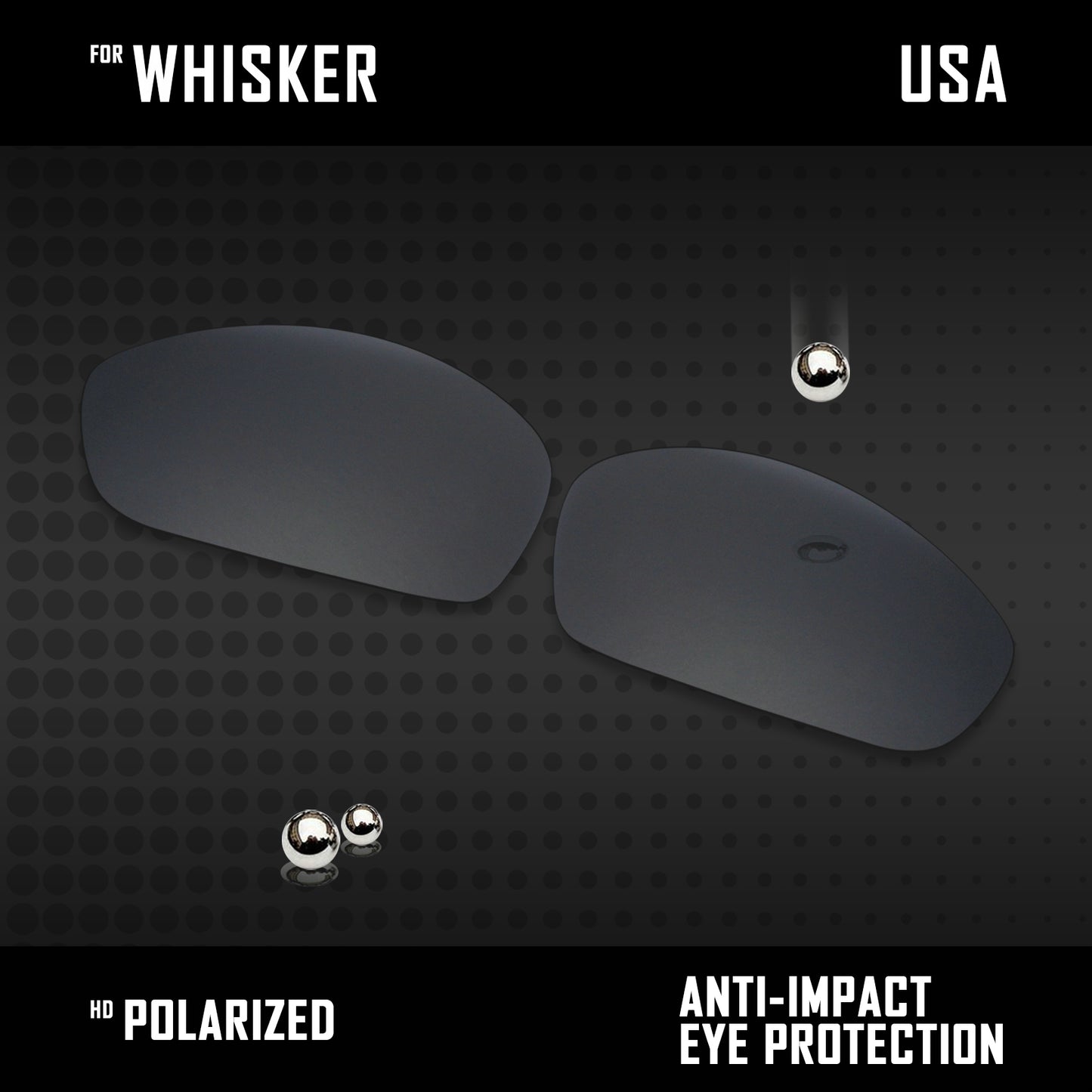 Anti Scratch Polarized Replacement Lenses for-Oakley Whisker Options