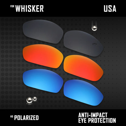 Anti Scratch Polarized Replacement Lenses for-Oakley Whisker Options