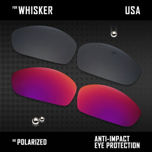 Anti Scratch Polarized Replacement Lenses for-Oakley Whisker Options