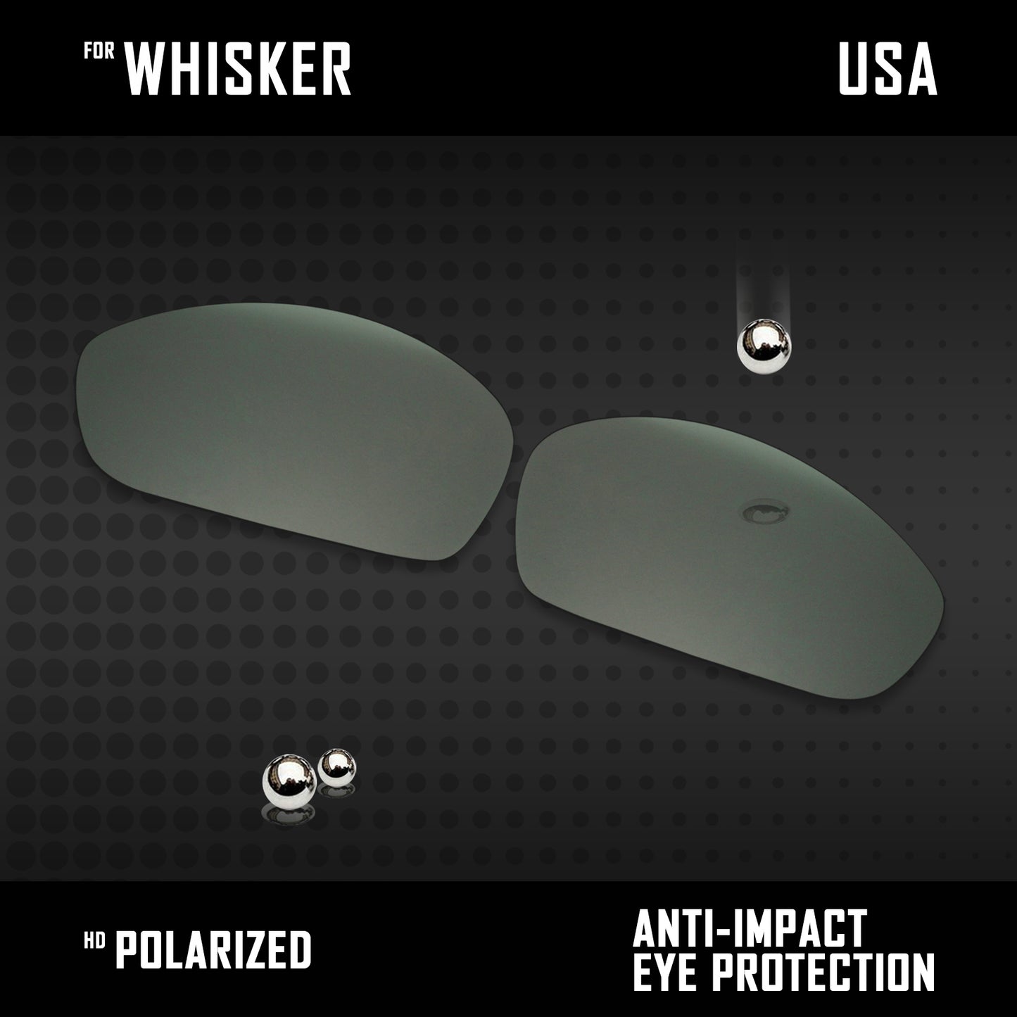 Anti Scratch Polarized Replacement Lenses for-Oakley Whisker Options