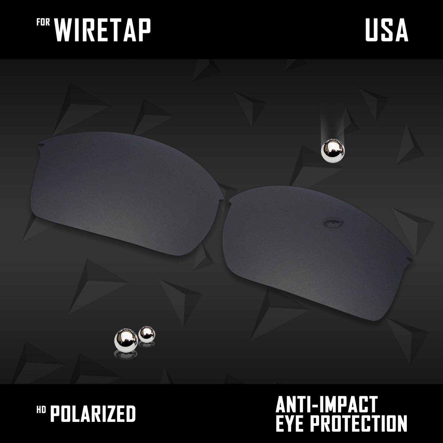 Anti Scratch Polarized Replacement Lenses for-Oakley WireTap Options