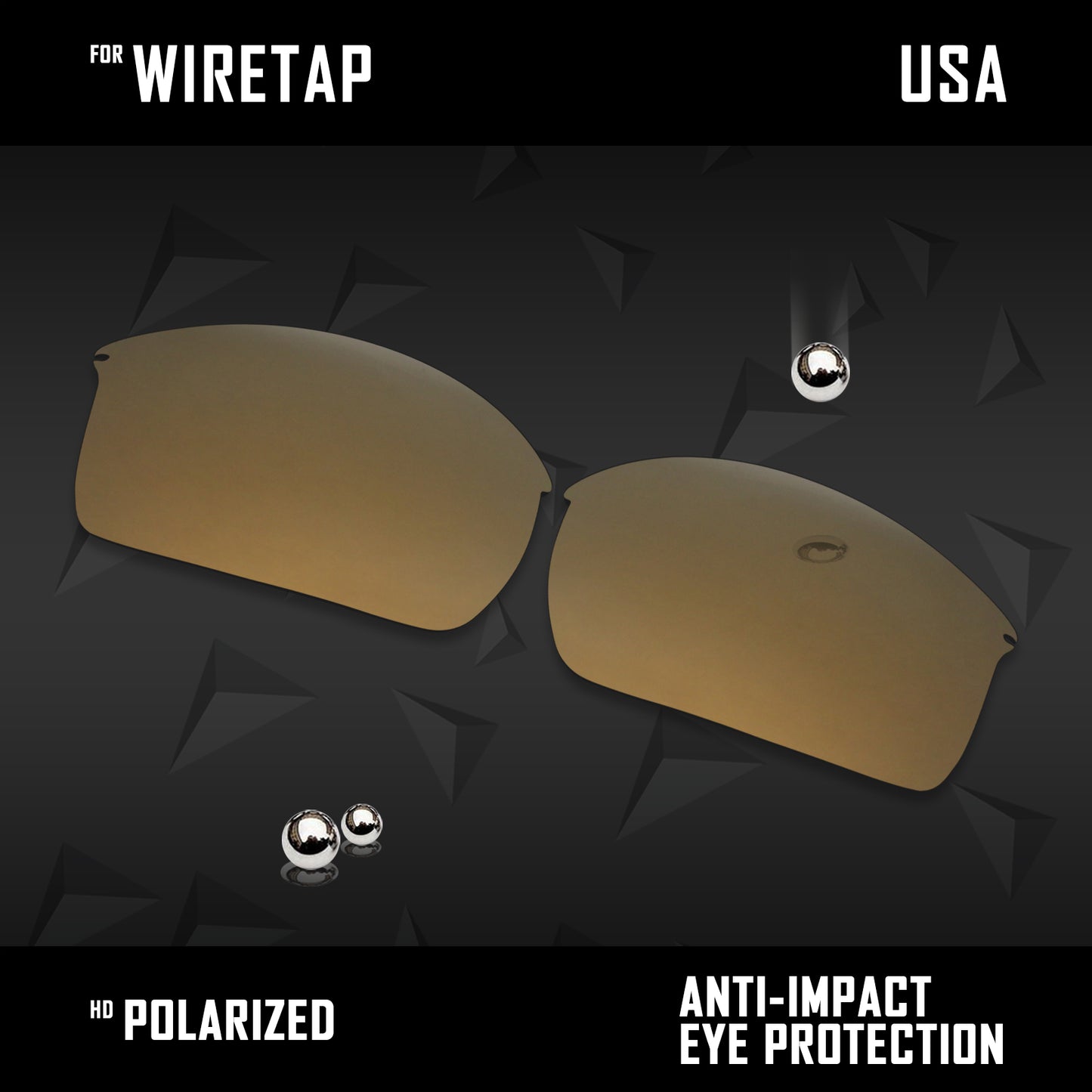 Anti Scratch Polarized Replacement Lenses for-Oakley WireTap Options