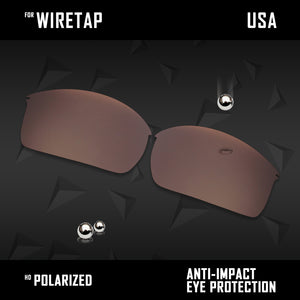 Anti Scratch Polarized Replacement Lenses for-Oakley WireTap Options