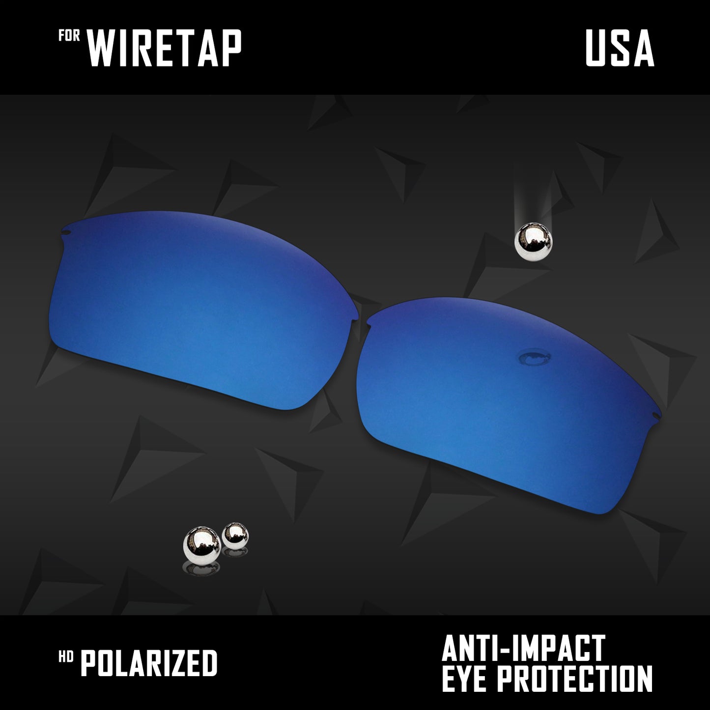 Anti Scratch Polarized Replacement Lenses for-Oakley WireTap Options