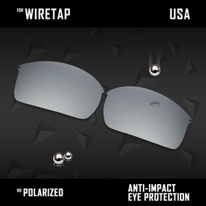 Anti Scratch Polarized Replacement Lenses for-Oakley WireTap Options