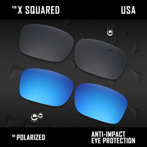 Anti Scratch Polarized Replacement Lenses for-Oakley X Squared OO6011 Options